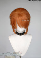 S-5 SP15 31cm/12.2" short pumpkin orange spiky layered cosplay wig