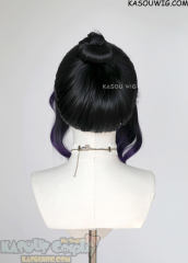 Lace Front>> Kimetsu no Yaiba Demon Slayer Shinobu Kocho black purple cosplay wig
