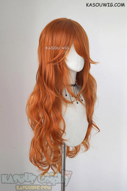 L-3 / KA021 burnt orange long layers loose waves cosplay wig