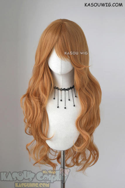 L-3 / SP19 pastel orange long layers loose waves cosplay wig