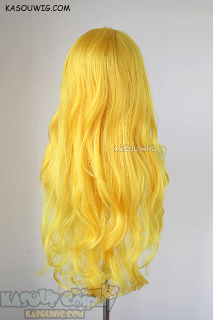 L-3 / SP35 bright yellow long layers loose waves cosplay wig