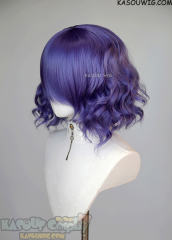 S-4 / KA057 cool purple loose beach waves lolita wig with bangs 35cm