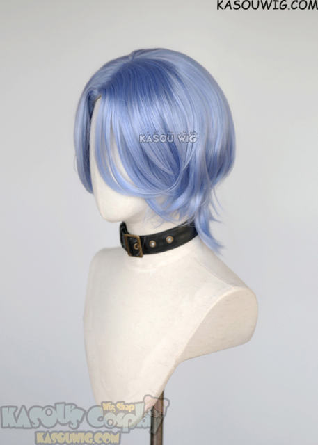 SK8 the Infinity Langa middle parting blue bob wig