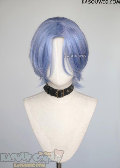 SK8 the Infinity Langa middle parting blue bob wig