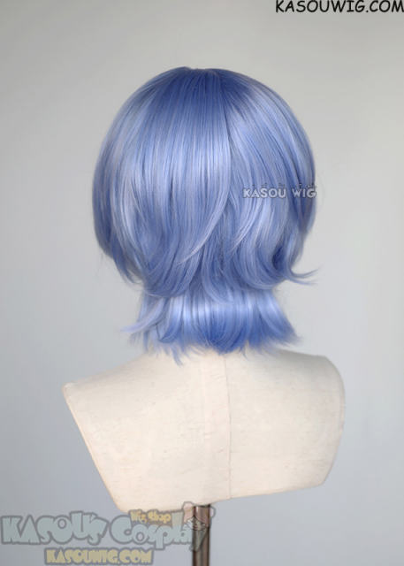 Lace Front>> SK8 the Infinity Langa middle parting blue bob wig