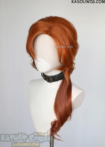 Lace Front >> Bungou Stray Dogs Nakahara Chuuya 55cm orange ombre curly cosplay wig