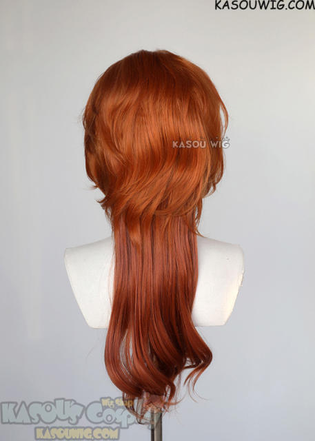 Lace Front >> Bungou Stray Dogs Nakahara Chuuya 55cm orange ombre curly cosplay wig