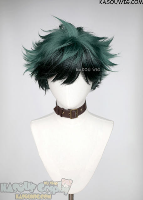 My Hero Academia Midoriya Izuku green black ombre cosplay wig