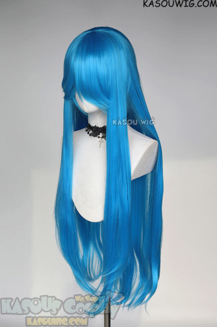 L-4 KA047 100cm/39.5" long straight versatile blue wig