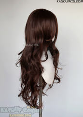 L-3 / SP07 chocolate brown long layers loose waves wig