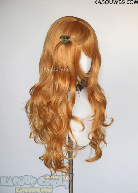 L-3 / KA019 carrot orange long layers loose waves wig