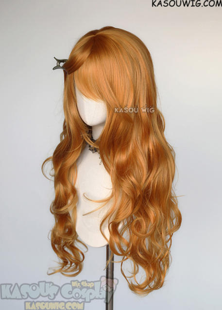 L-3 / KA019 carrot orange long layers loose waves wig