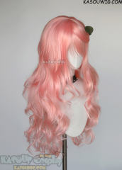 L-3 / KA033 light pink long layers loose waves wig