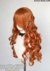 L-1 / SP15 orange 75cm long curly wig . Tangle Resistant fiber
