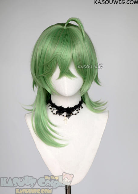 Genshin Impact Collei shoulder-length mixed green wig