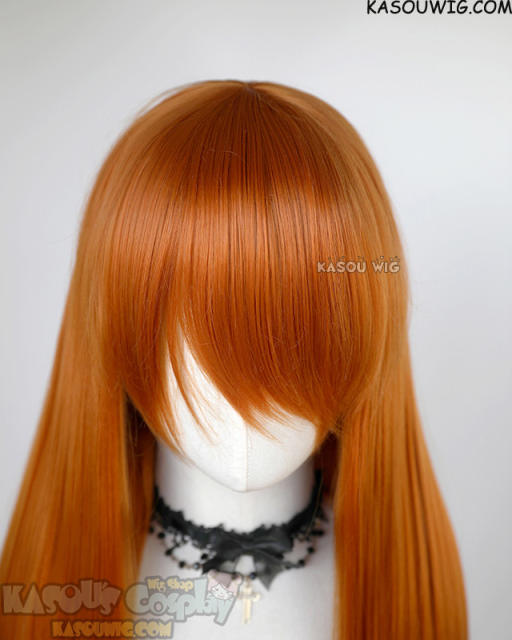 L-4 KA021 100cm/39.5" long straight versatile burnt orange wig