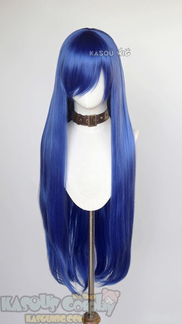 L-4 KA050 100cm/39.5" long straight versatile royal blue wig