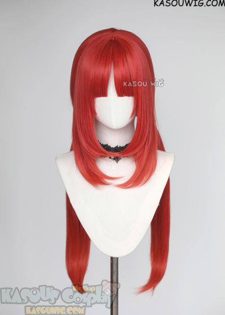 Genshin Impact Nilou red ombre long ponytails wig