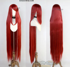 150cm / 59" long straight versatile apple red cosplay wig KA042