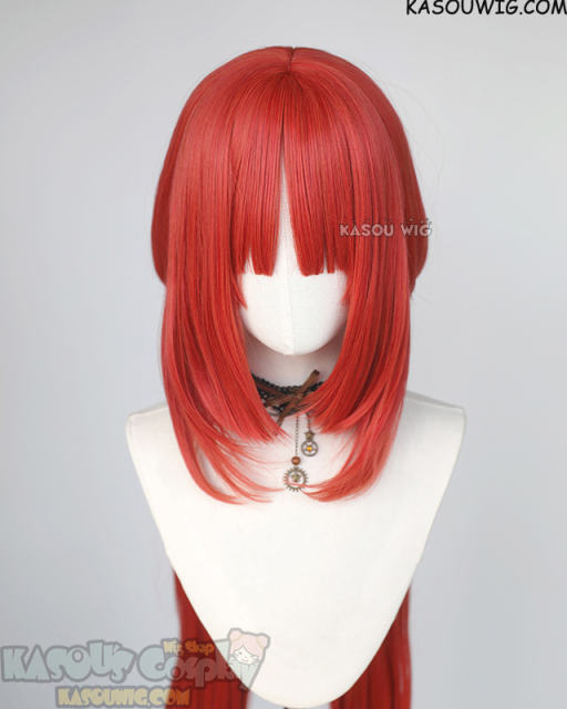 Genshin Impact 100cm long Nilou red ombre long ponytails wig
