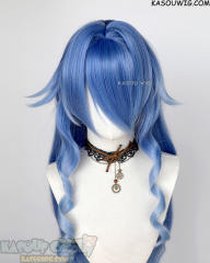 Genshin Impact Layla blue ombre curly wig