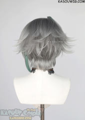 Genshin Impact Alhaitham short layered gray ombre wig