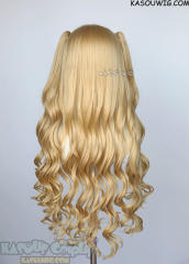 FGO Fate/Grand Order Tohsaka Rin Ereshkigal blonde curly wig with small clip-on ponytails