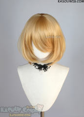 S-6 KA012 golden blonde short bob wig with long bangs