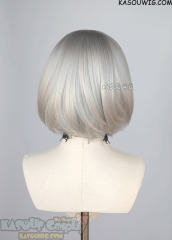 S-6 KA003 light gray short bob wig with long bangs