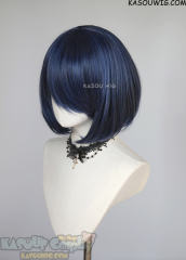 S-6 KA051 navy blue short bob wig with long bangs