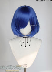 S-6 KA050 royal blue short bob wig with long bangs