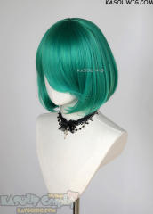 S-6 KA062 emerald green short bob wig with long bangs