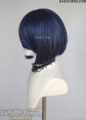 S-6 KA051 navy blue short bob wig with long bangs
