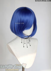 S-6 KA050 royal blue short bob wig with long bangs