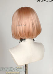 S-6 SP20 peach pink short bob wig with long bangs