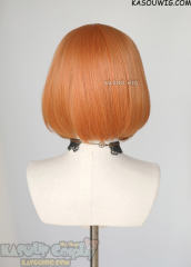 S-6 SP15 pumpkin orange short bob wig with long bangs