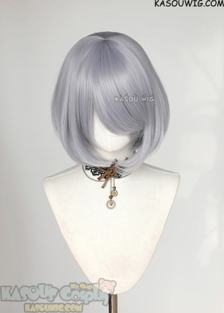 S-6 SP26 Silver Lavender short bob wig with long bangs