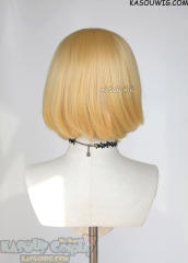 S-6 SP01 pastel yellow short bob wig with long bangs