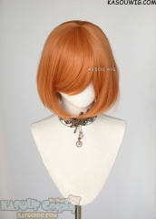 S-6 SP15 pumpkin orange short bob wig with long bangs