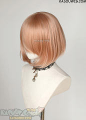 S-6 SP20 peach pink short bob wig with long bangs