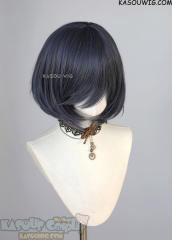S-6 SP03 deep blue short bob wig with long bangs