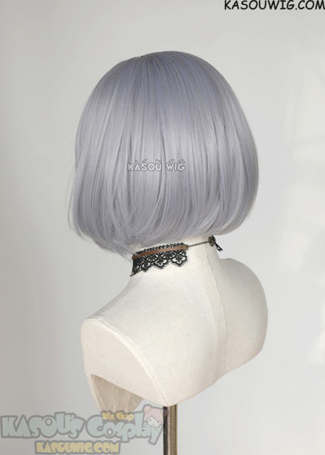 S-6 SP26 Silver Lavender short bob wig with long bangs