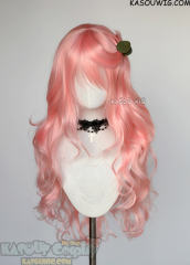 L-3 / KA033 light pink long layers loose waves wig
