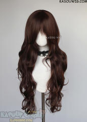 L-3 / SP07 chocolate brown long layers loose waves wig