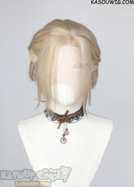 Lace Front>> Twisted Wonderland Vil Schoenheit pre-styled shoulder length wig blonde to purple ombre