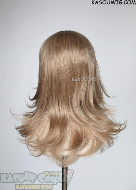M-3 KA015 ash blonde 52cm long layered choppy wig