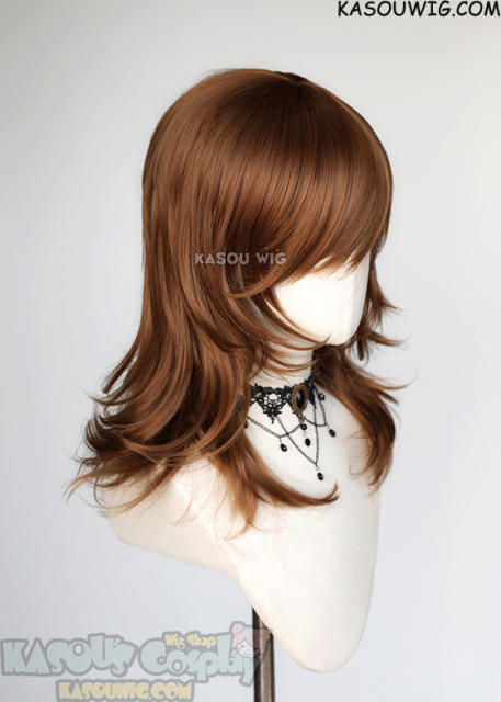M-3 KA024 light brown 52cm long layered choppy wig