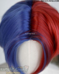 Fire Emblem Engage Alear male version short red blue split wig