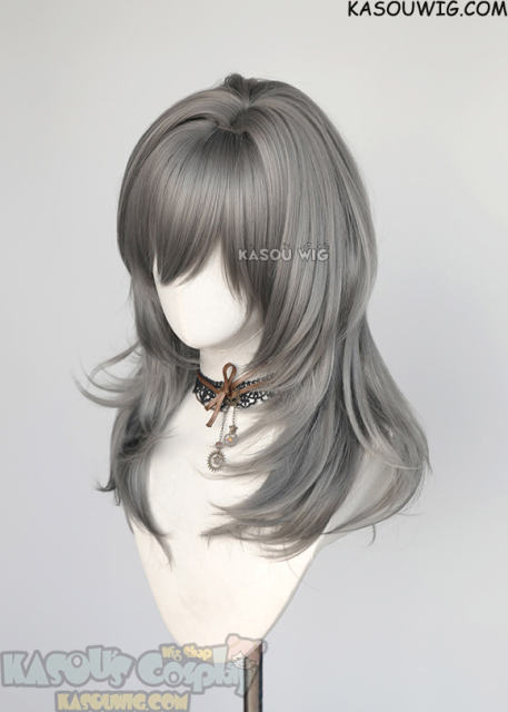 Honkai: Star Rail Trailblazer Stelle medium gray layered wig