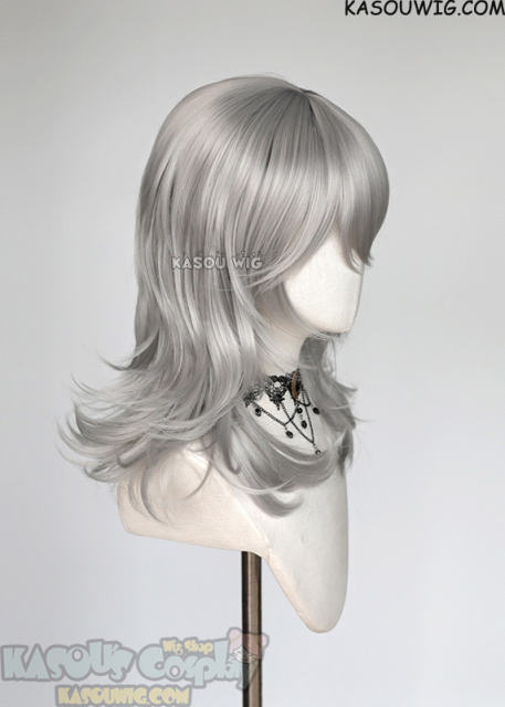 M-3 KA003 light gray 52cm long layered choppy wig
